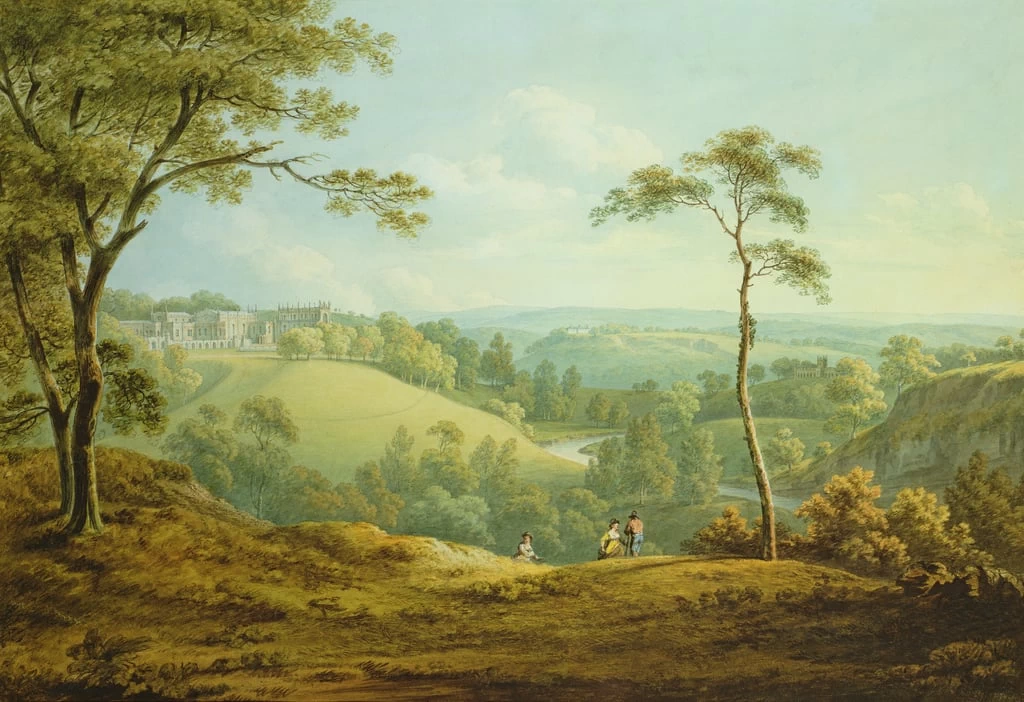 Il Palazzo del Vescovo, il Castello di Auckland, con il Deercote Beyond